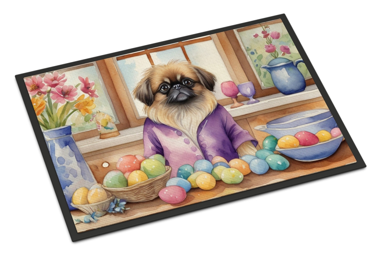 DAC6866MAT 18 x 27 in. Decorating Easter Pekingese Doormat