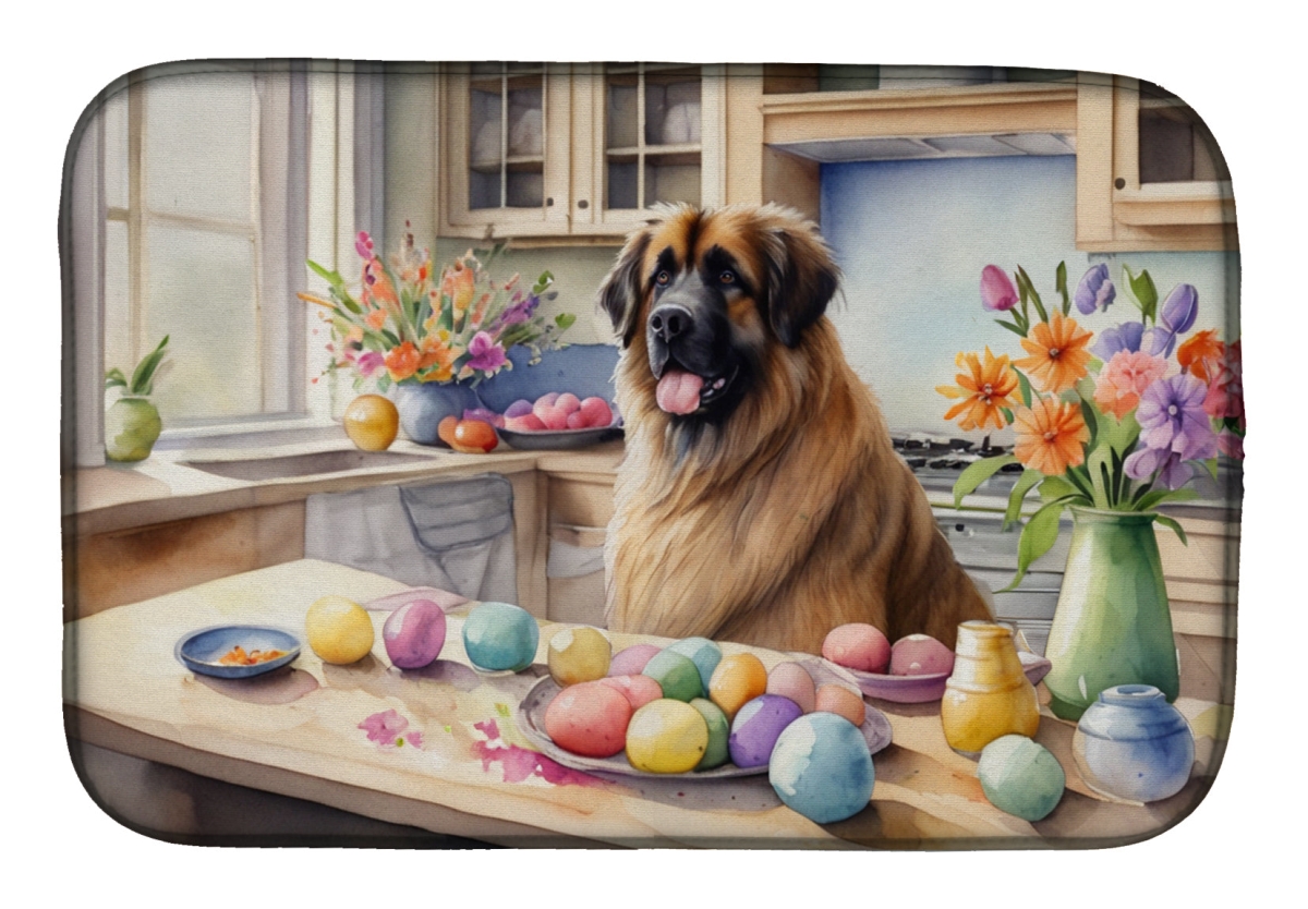 Picture of Carolines Treasures DAC6849DDM 21 x 14 in. Decorating Easter Leonberger Dish Drying Mat