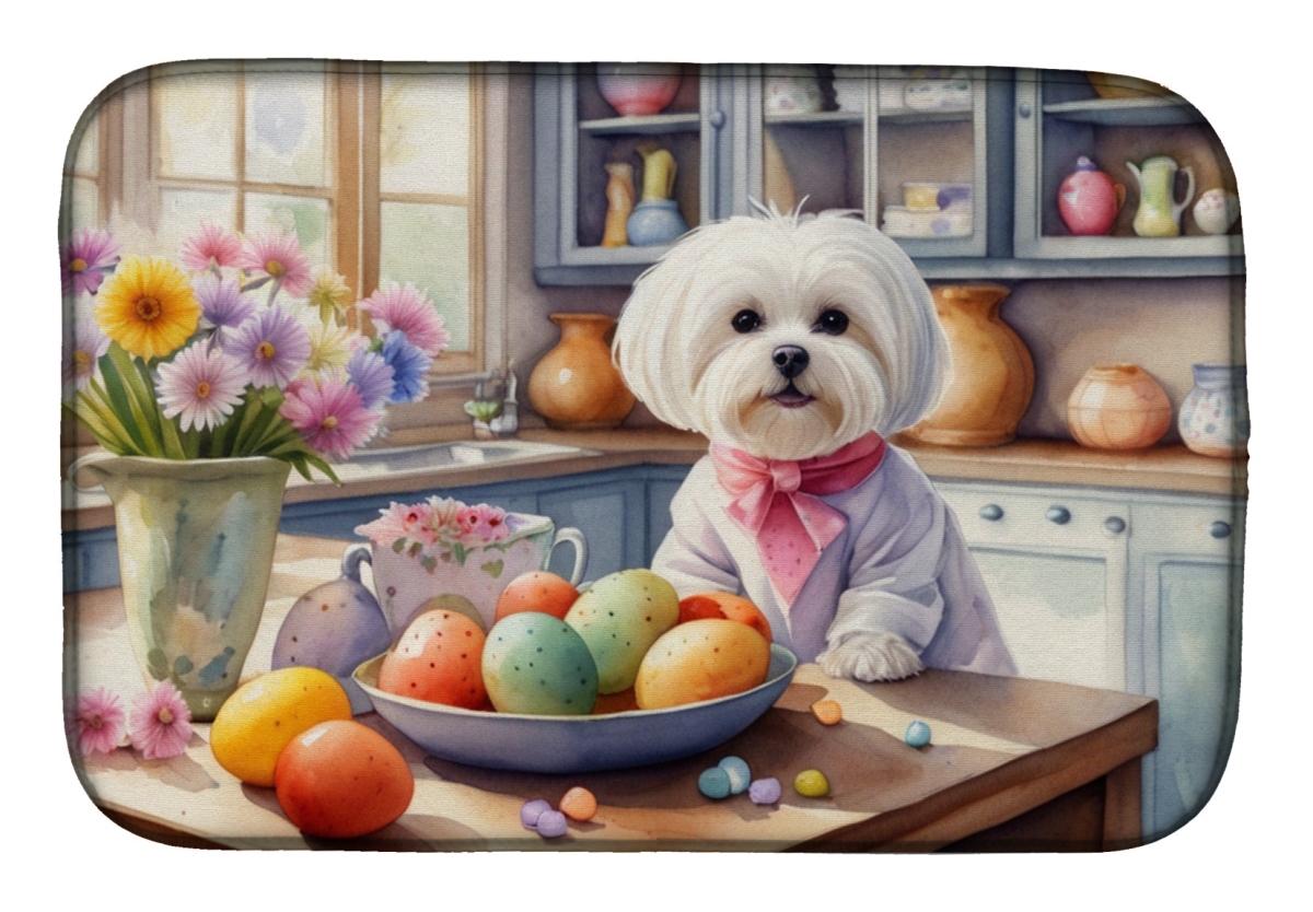 Picture of Carolines Treasures DAC6851DDM 21 x 14 in. Decorating Easter Maltese Dish Drying Mat