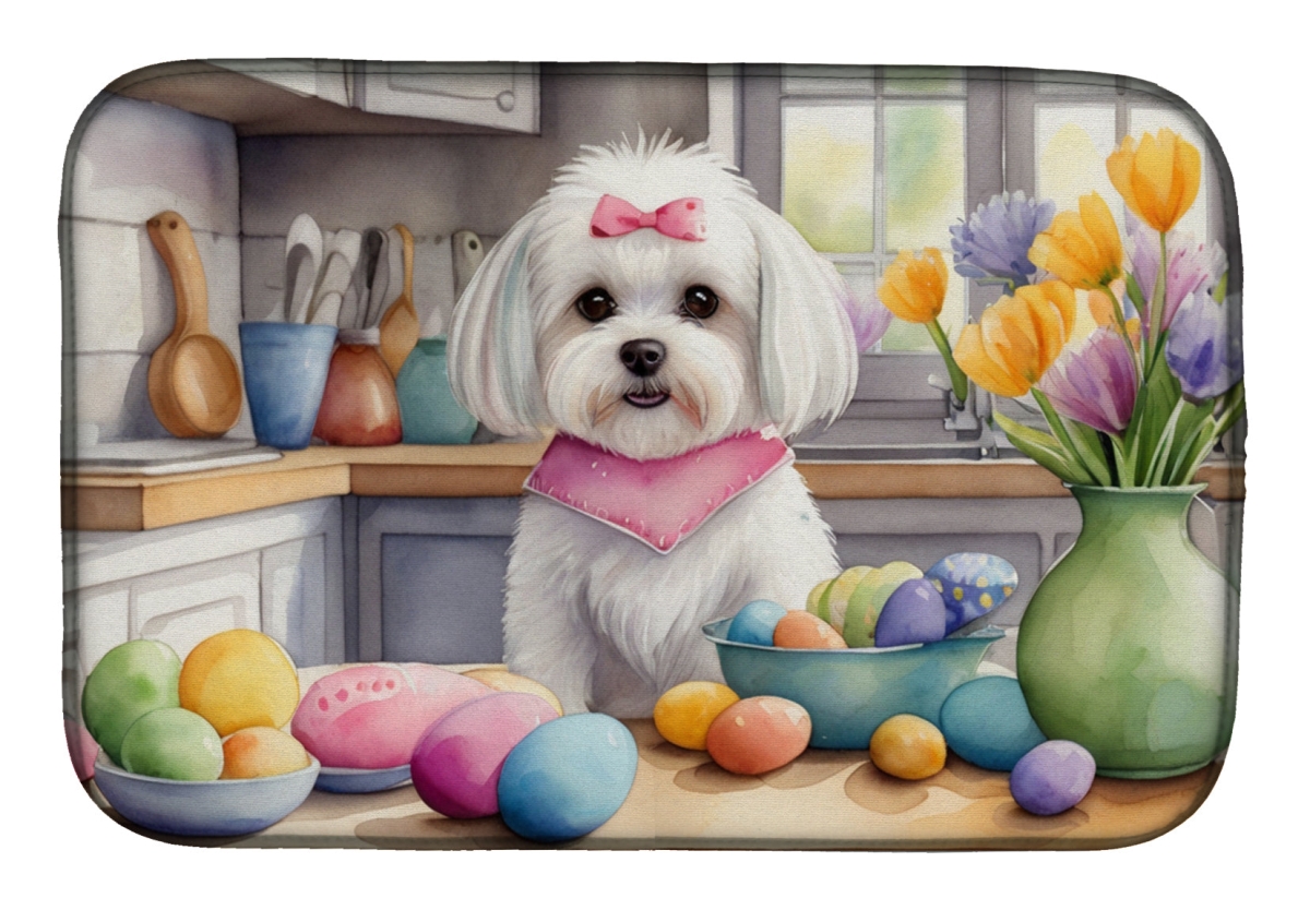 Picture of Carolines Treasures DAC6852DDM 21 x 14 in. Decorating Easter Maltese Dish Drying Mat