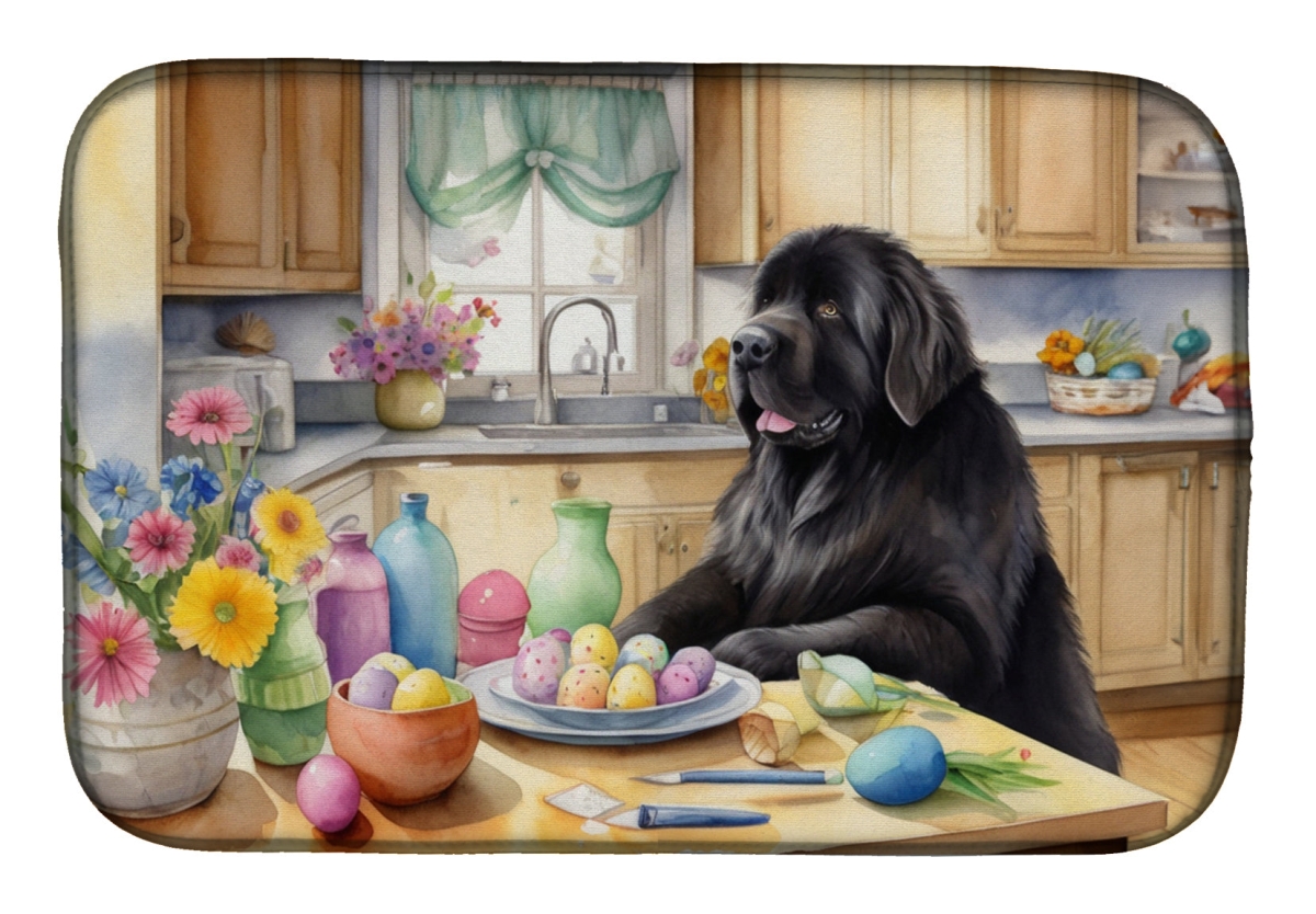 Picture of Carolines Treasures DAC6856DDM 21 x 14 in. Decorating Easter foundland Dish Drying Mat