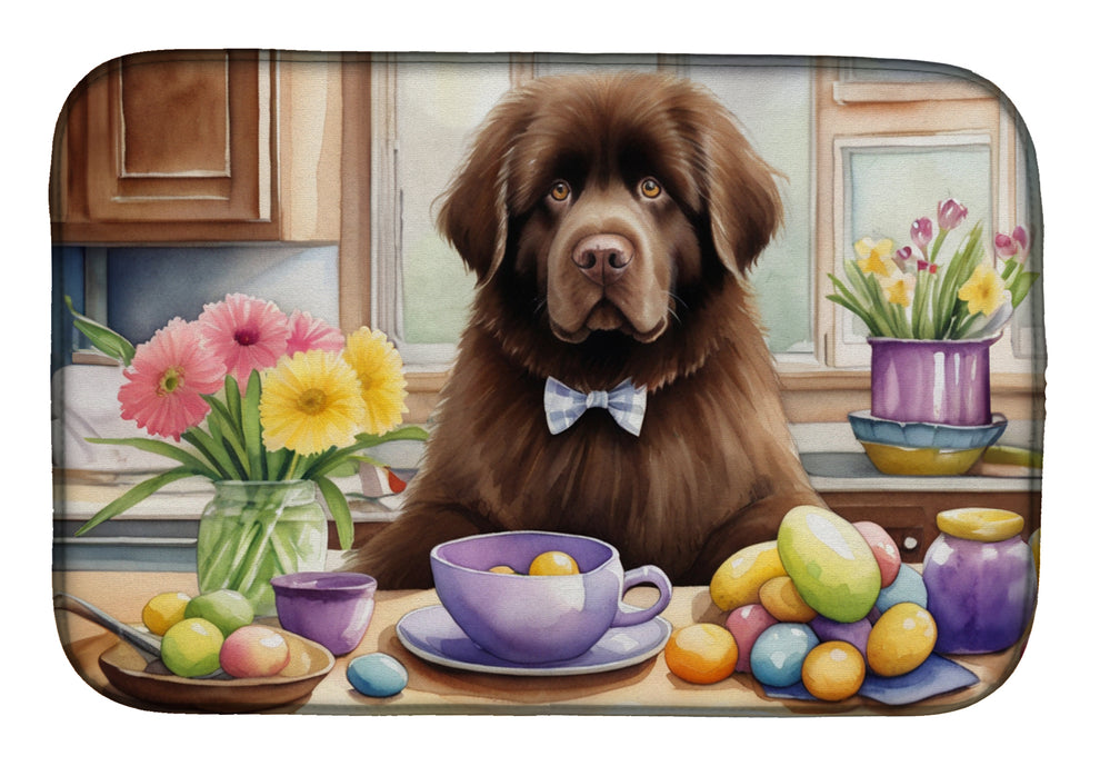 Picture of Carolines Treasures DAC6857DDM 21 x 14 in. Decorating Easter foundland Dish Drying Mat