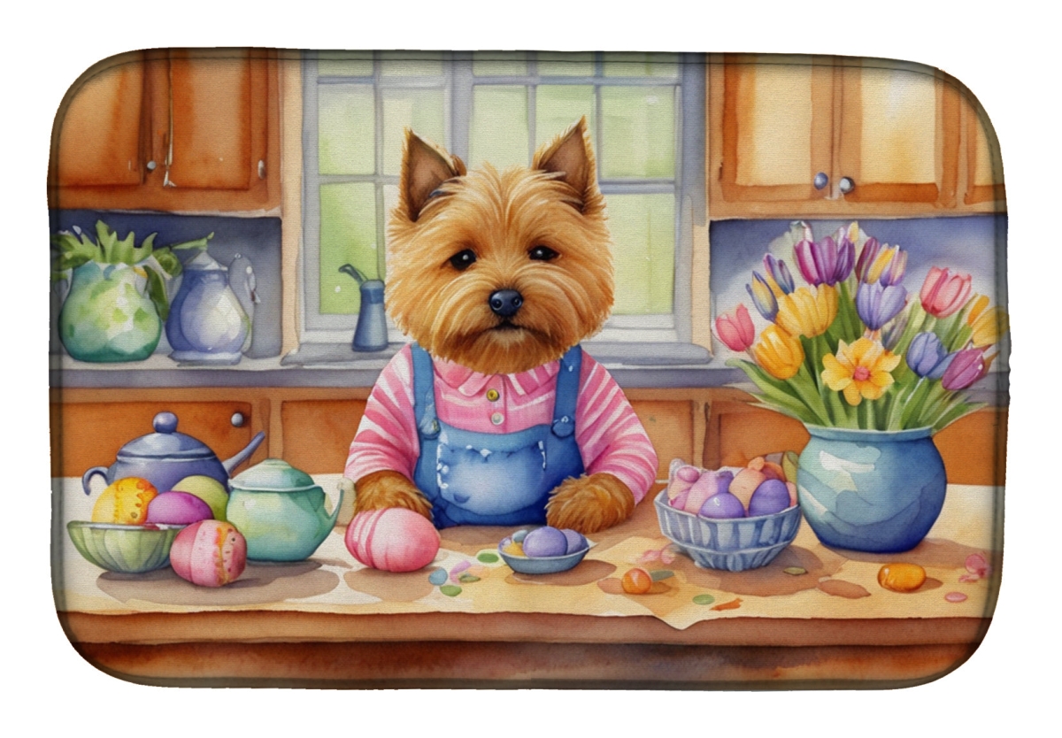 Picture of Carolines Treasures DAC6860DDM 21 x 14 in. Decorating Easter Norwich Terrier Dish Drying Mat