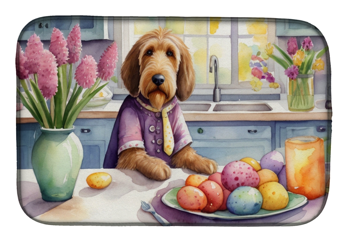 Picture of Carolines Treasures DAC6864DDM 21 x 14 in. Decorating Easter Otterhound Dish Drying Mat