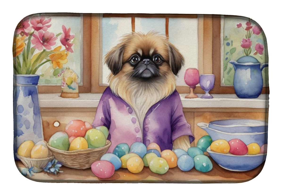 Picture of Carolines Treasures DAC6866DDM 21 x 14 in. Decorating Easter Pekingese Dish Drying Mat