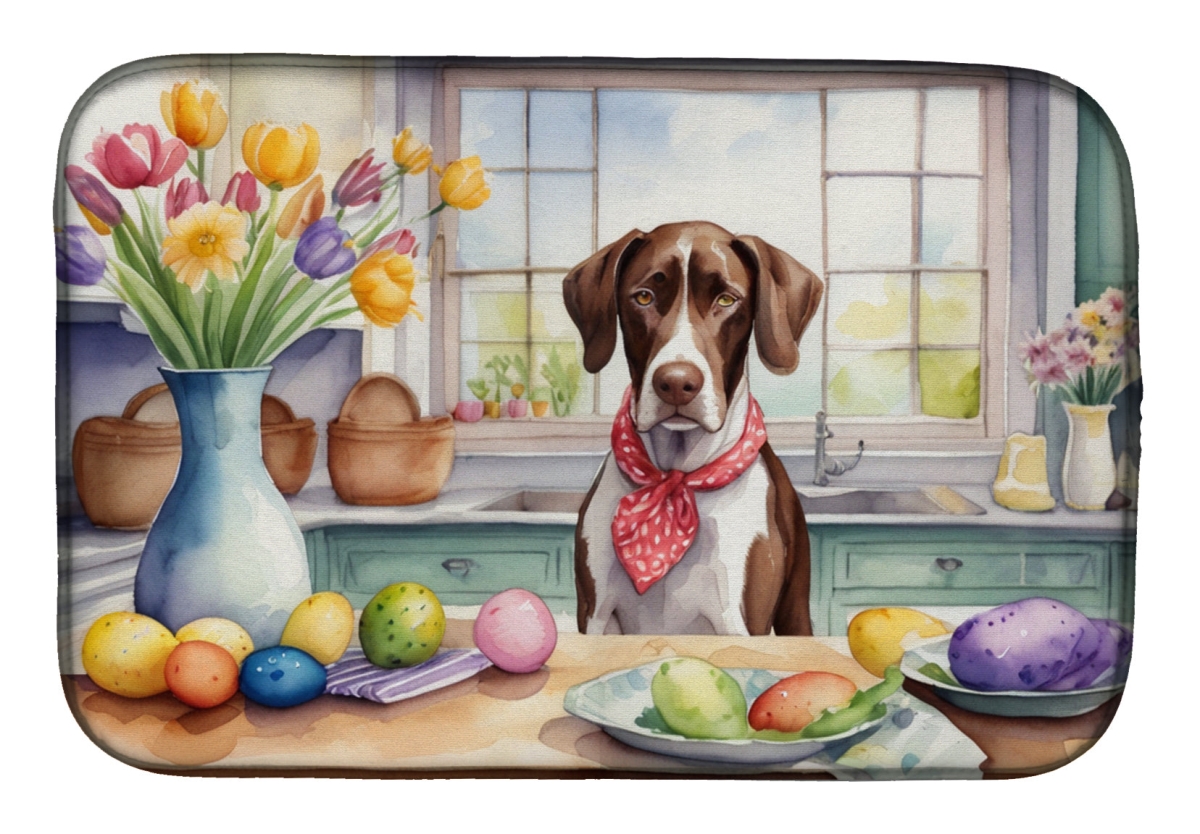 Picture of Carolines Treasures DAC6871DDM 21 x 14 in. Decorating Easter Pointer Dish Drying Mat
