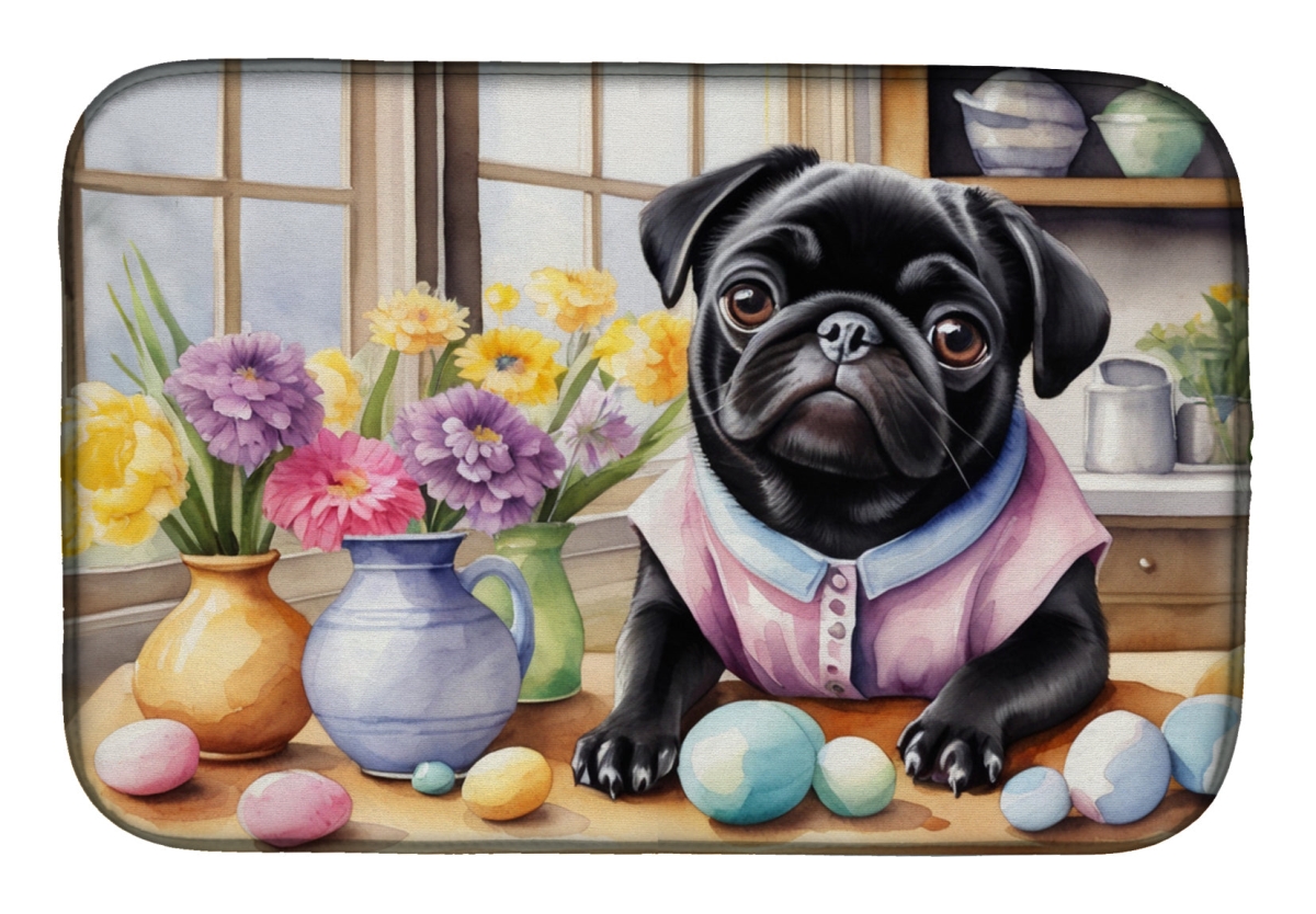 Picture of Carolines Treasures DAC6883DDM 21 x 14 in. Decorating Easter Pug Dish Drying Mat