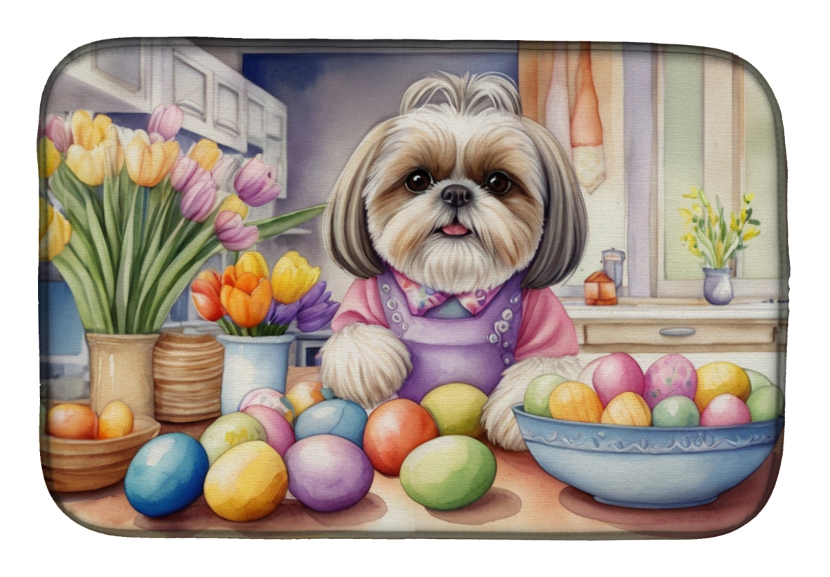 Picture of Carolines Treasures DAC6901DDM 21 x 14 in. Decorating Easter Shih Tzu Dish Drying Mat
