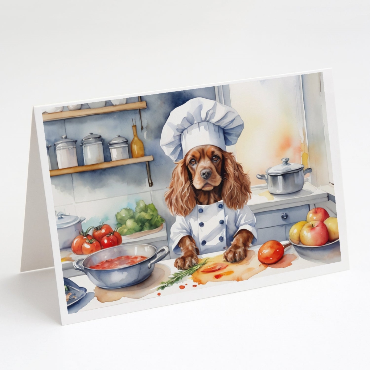 5 x 7 in. Cocker Spaniel The Chef Greeting Cards - Pack of 8