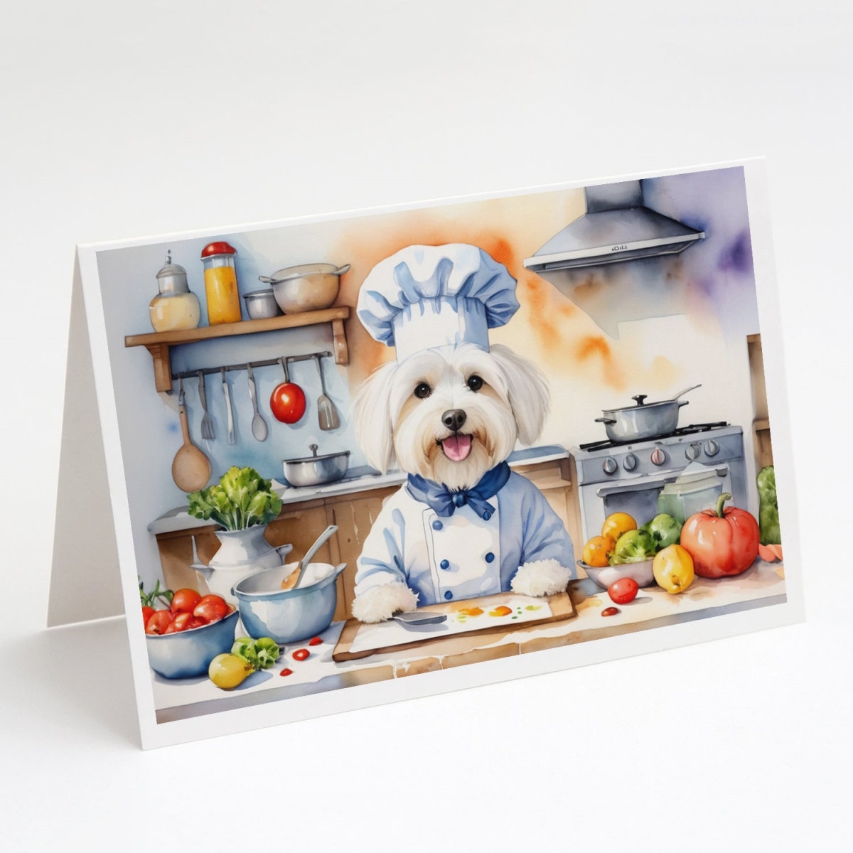5 x 7 in. Coton De Tulear The Chef Greeting Cards - Pack of 8