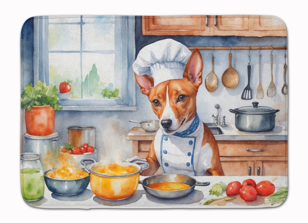 DAC6195RUG 19 x 27 in. Basenji The Chef Memory Foam Kitchen Mat