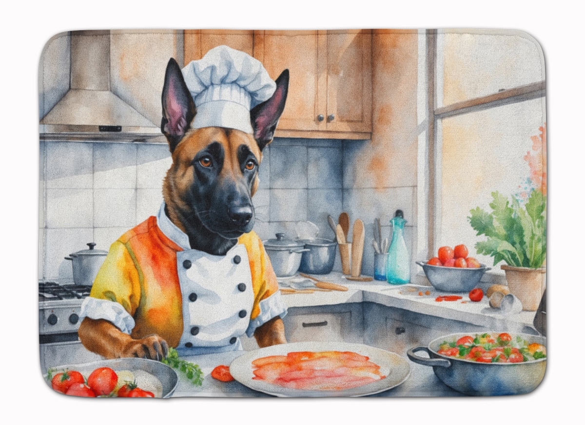19 x 27 in. Belgian Malinois The Chef Memory Foam Kitchen Mat