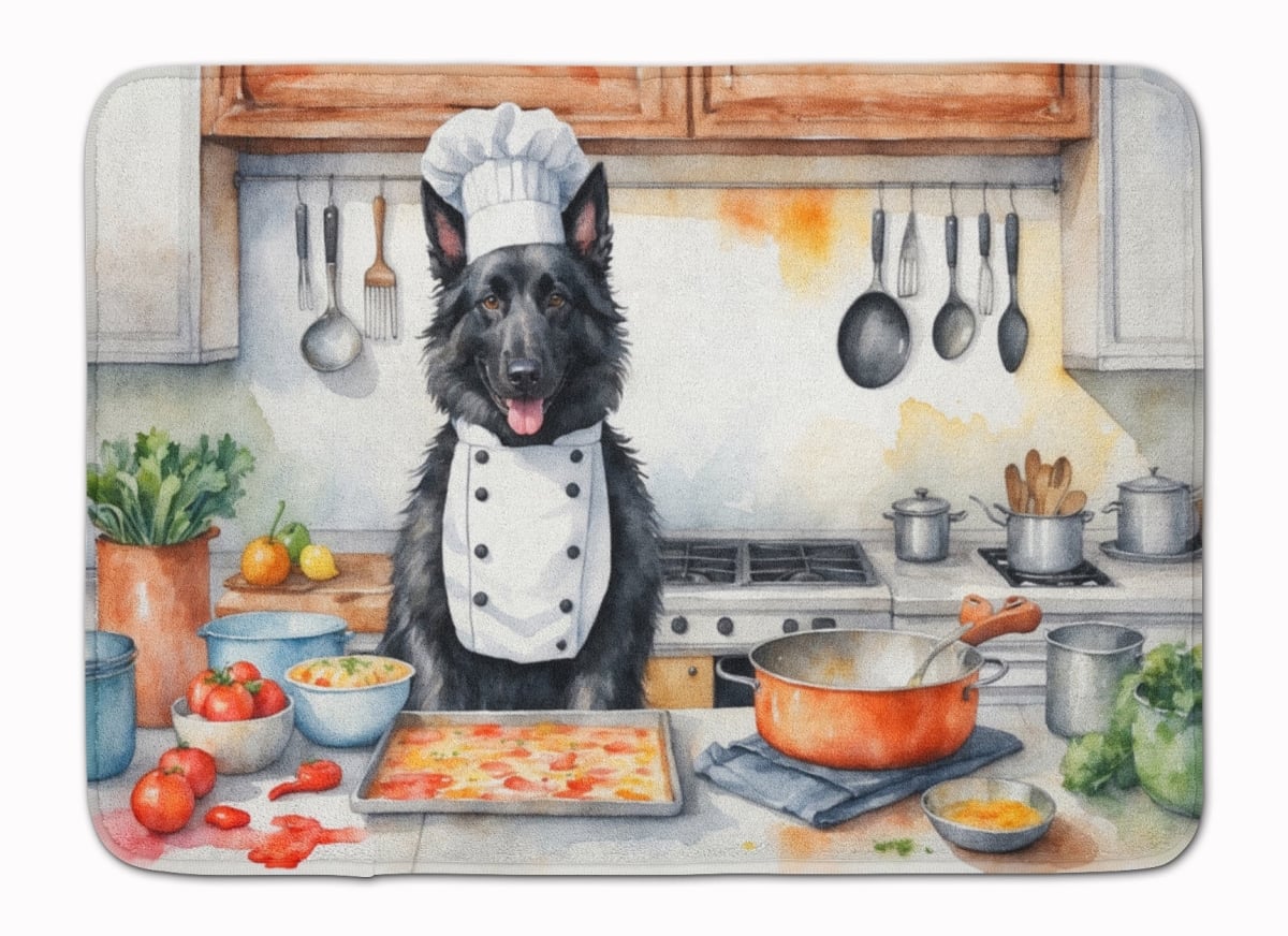 DAC6201RUG 19 x 27 in. Belgian Sheepdog The Chef Memory Foam Kitchen Mat