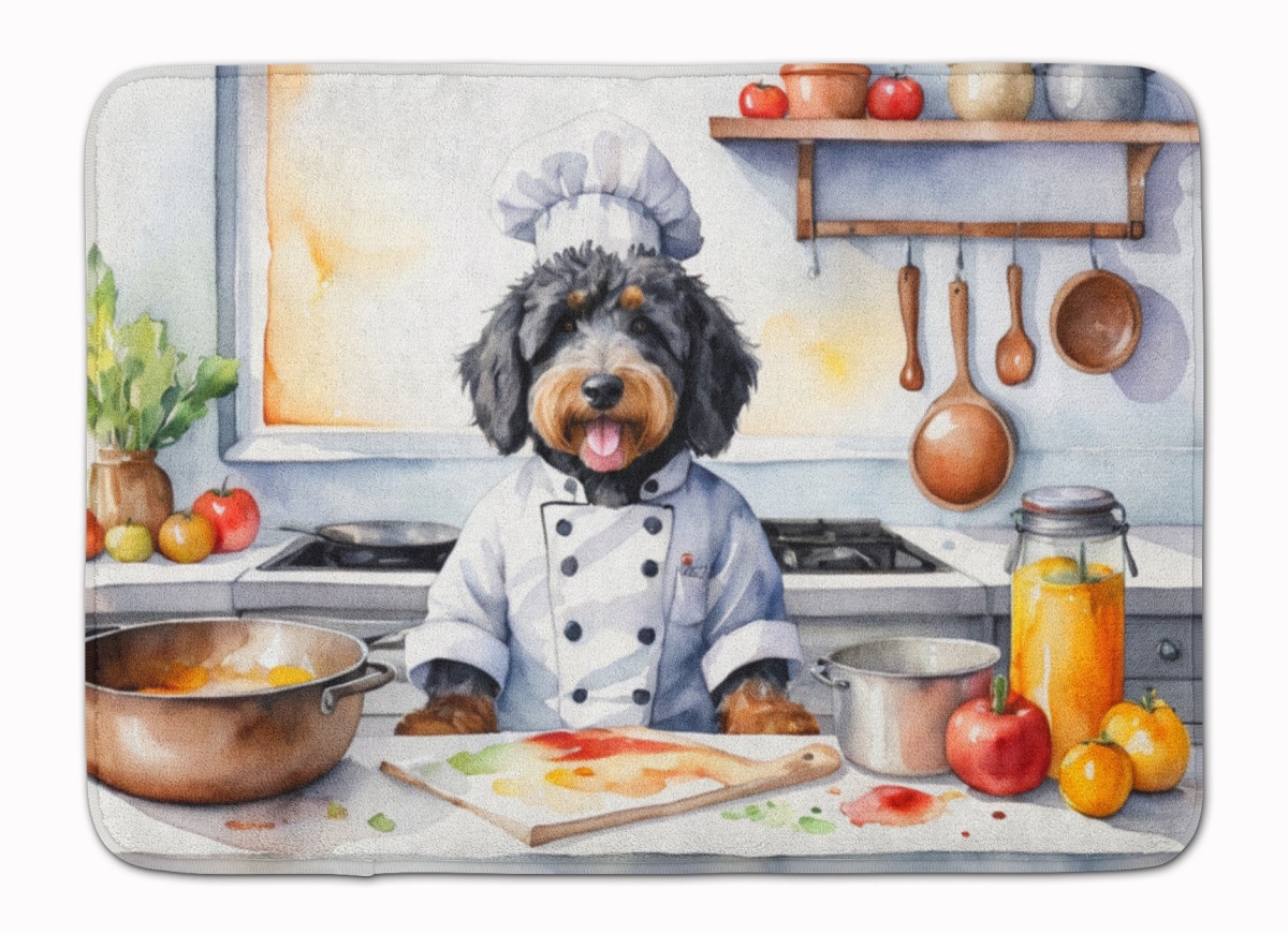 19 x 27 in. Bernedoodle The Chef Memory Foam Kitchen Mat