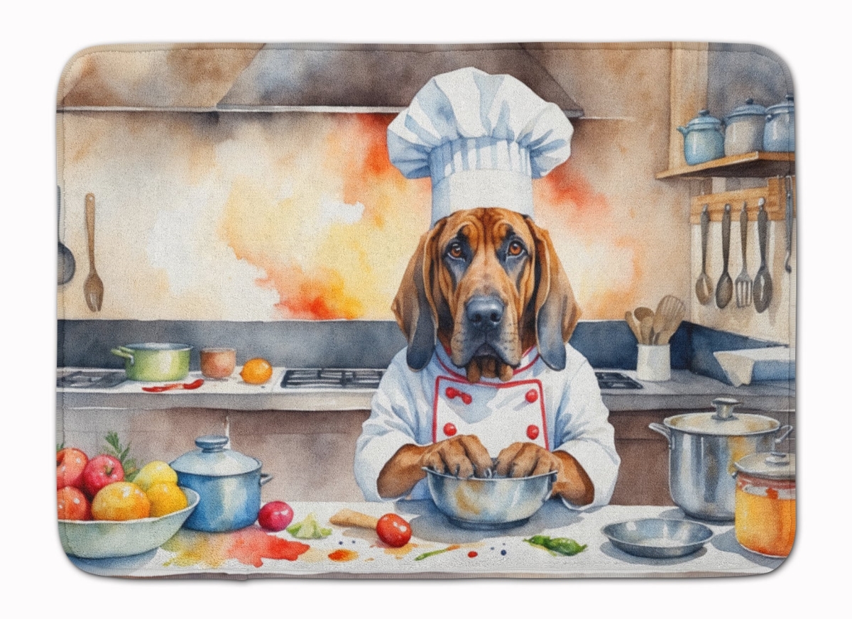 DAC6210RUG 19 x 27 in. Bloodhound The Chef Memory Foam Kitchen Mat