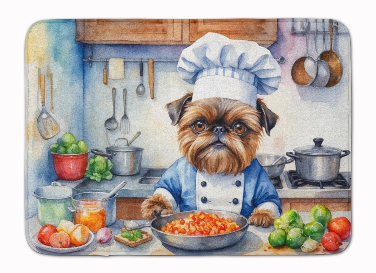 19 x 27 in. Brussels Griffon The Chef Memory Foam Kitchen Mat