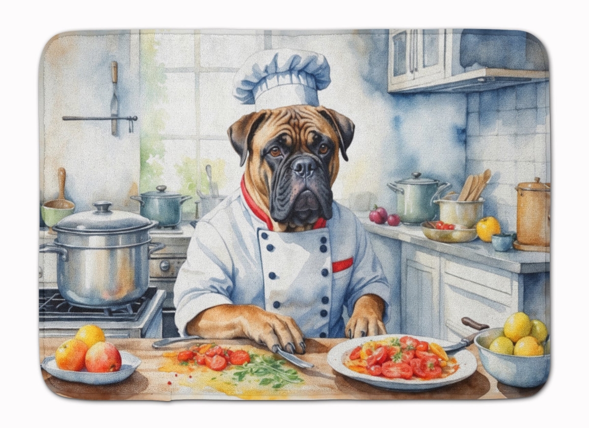DAC6224RUG 19 x 27 in. Bullmastiff The Chef Memory Foam Kitchen Mat
