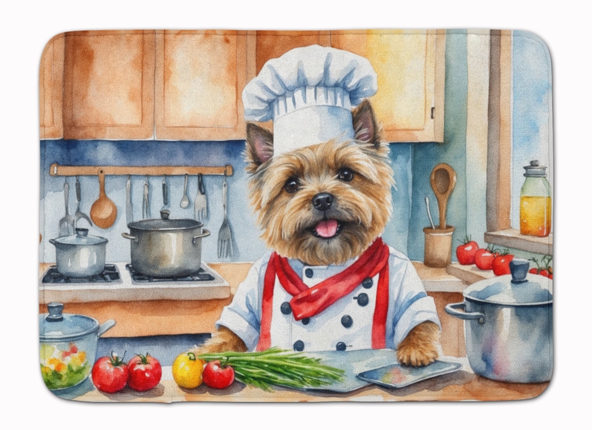 19 x 27 in. Cairn Terrier The Chef Memory Foam Kitchen Mat