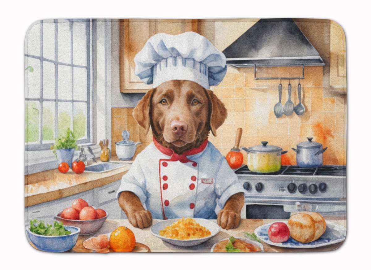 19 x 27 in. Chesapeake Bay Retriever The Chef Memory Foam Kitchen Mat
