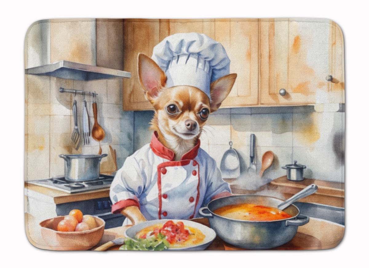 DAC6230RUG 19 x 27 in. Chihuahua The Chef Memory Foam Kitchen Mat