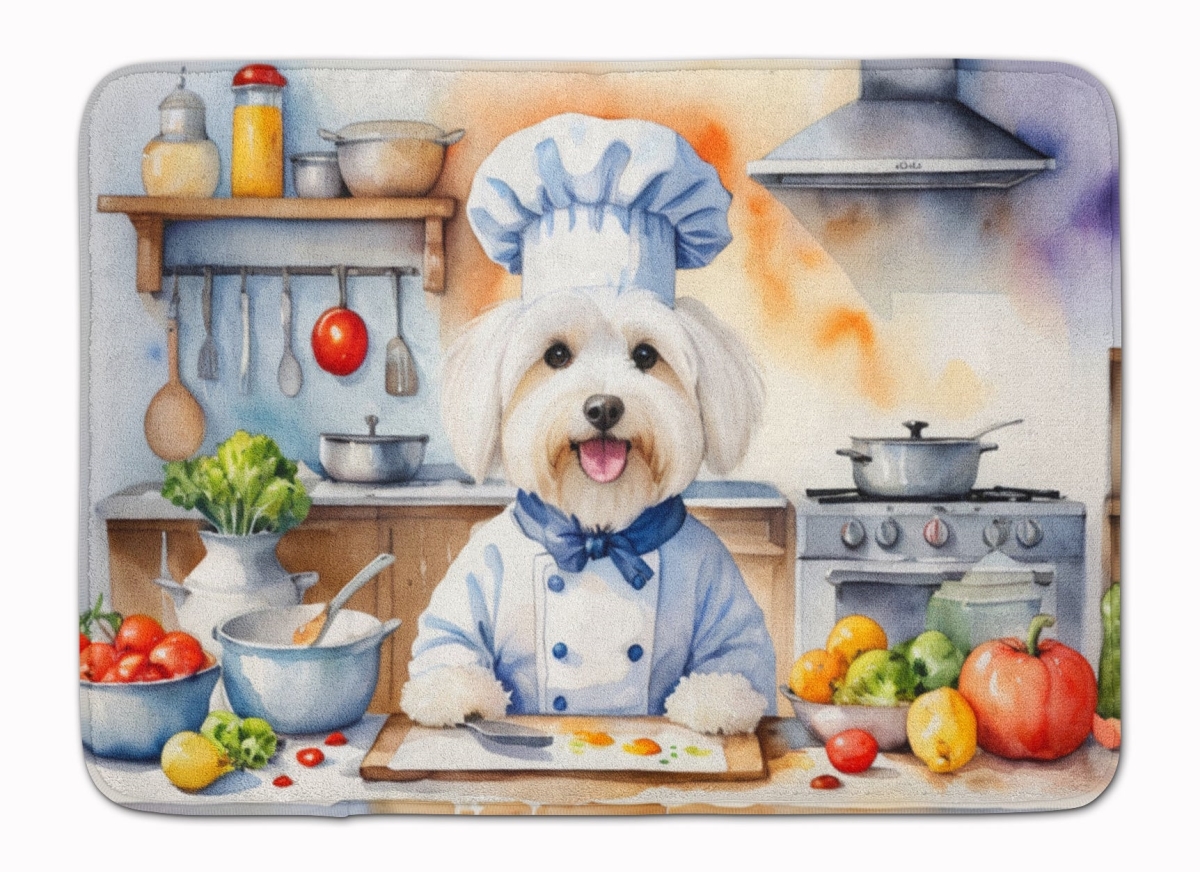 DAC6236RUG 19 x 27 in. Coton de Tulear The Chef Memory Foam Kitchen Mat