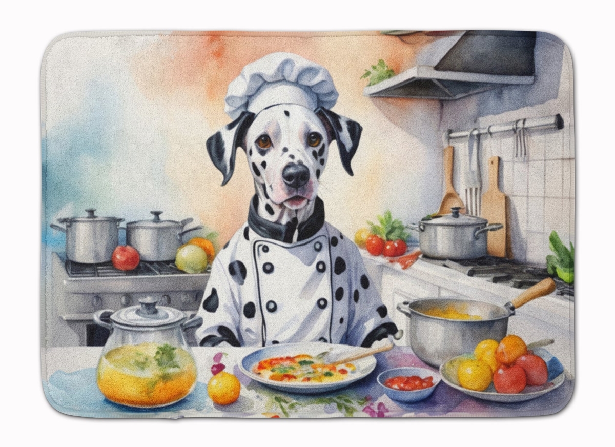DAC6239RUG 19 x 27 in. Dalmatian The Chef Memory Foam Kitchen Mat