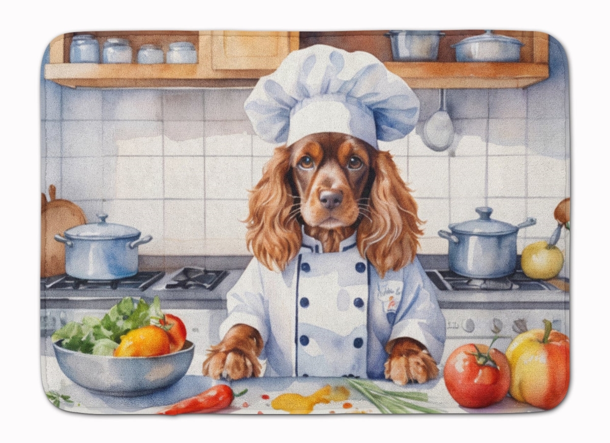 19 x 27 in. English Cocker Spaniel The Chef Memory Foam Kitchen Mat