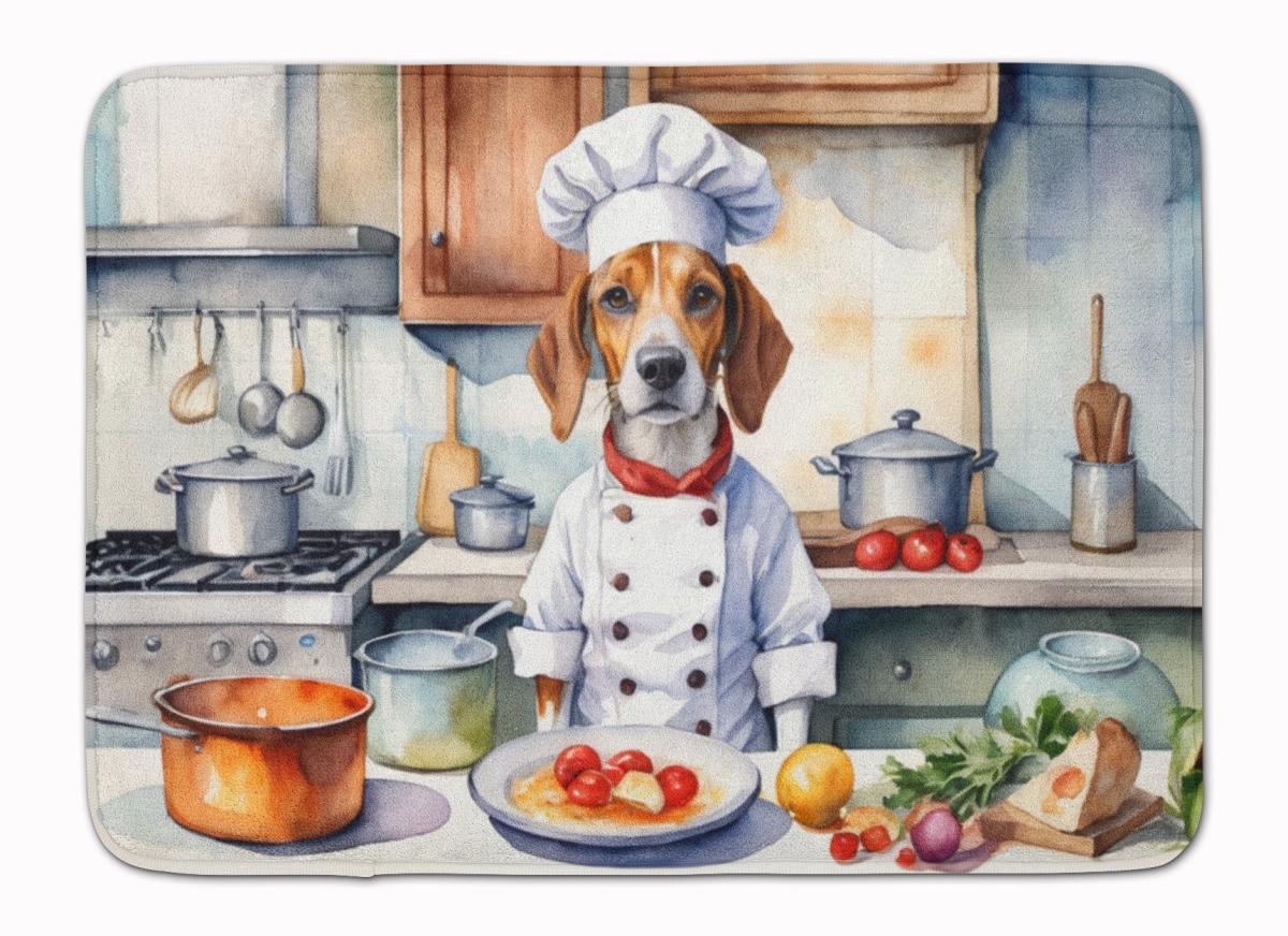 DAC6245RUG 19 x 27 in. English Foxhound The Chef Memory Foam Kitchen Mat