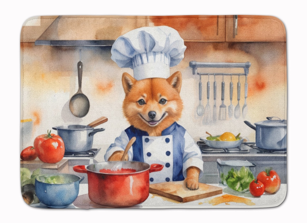 DAC6248RUG 19 x 27 in. Finnish Spitz The Chef Memory Foam Kitchen Mat