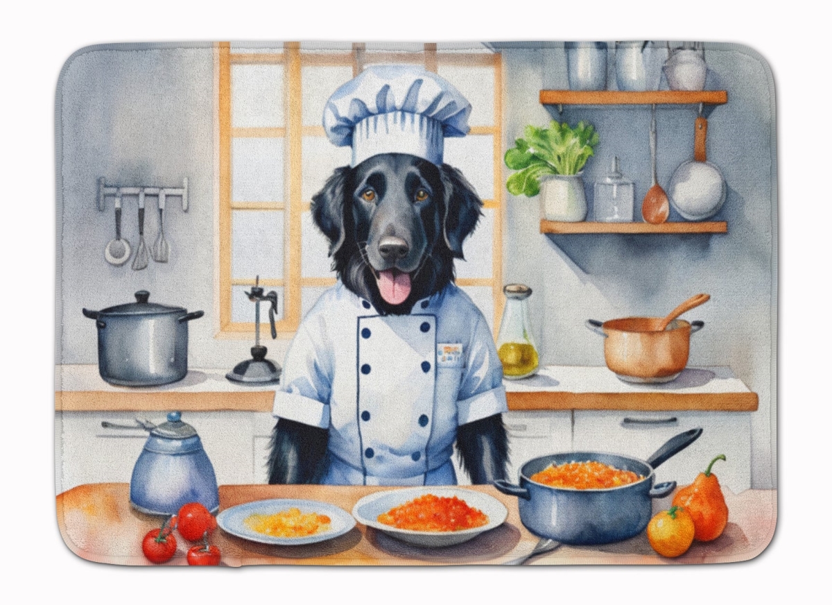 19 x 27 in. Flat-Coated Retriever The Chef Memory Foam Kitchen Mat
