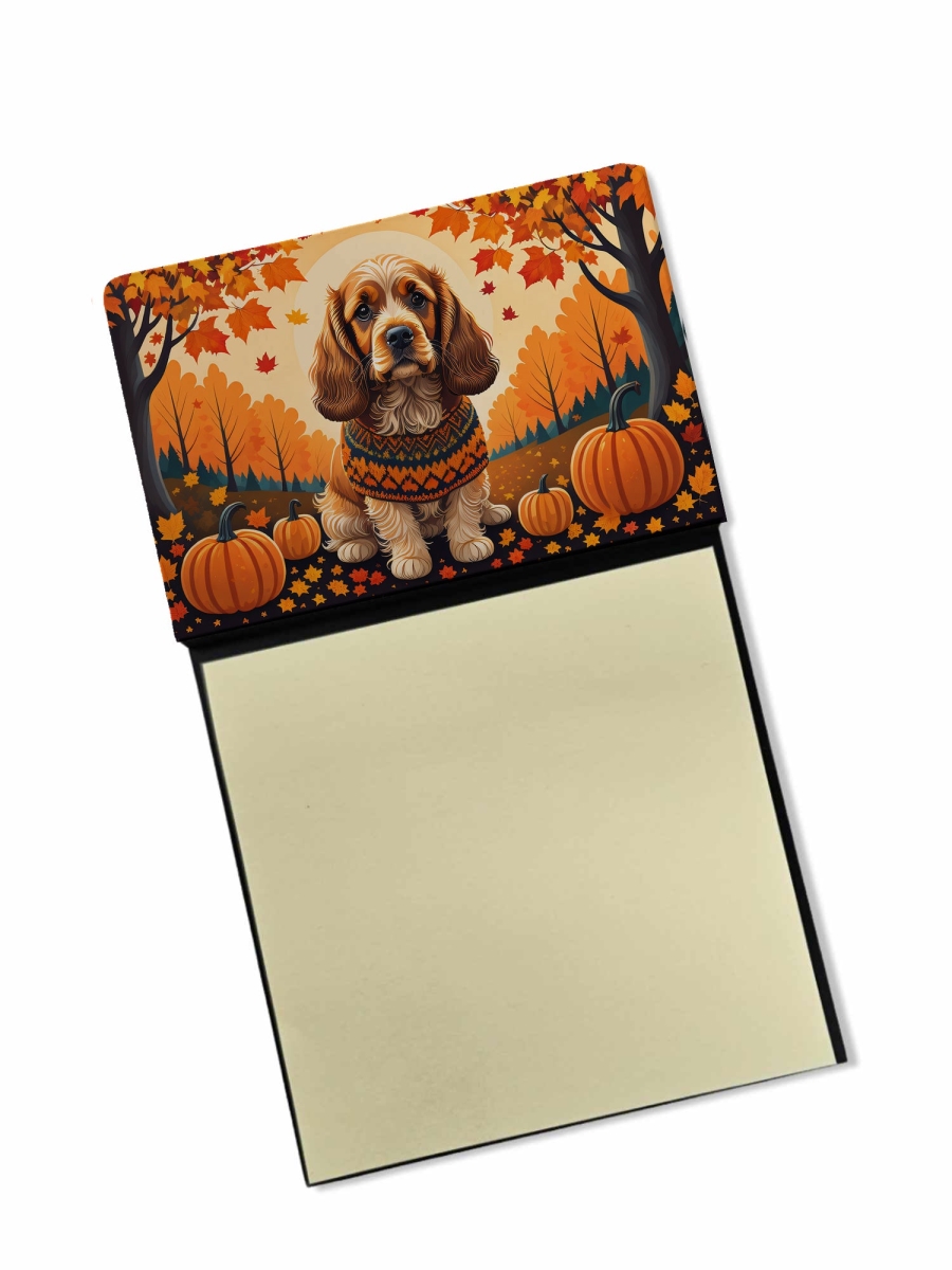 DAC1038SN 5.25 x 3.25 in. Cocker Spaniel Fall Sticky Note Holder