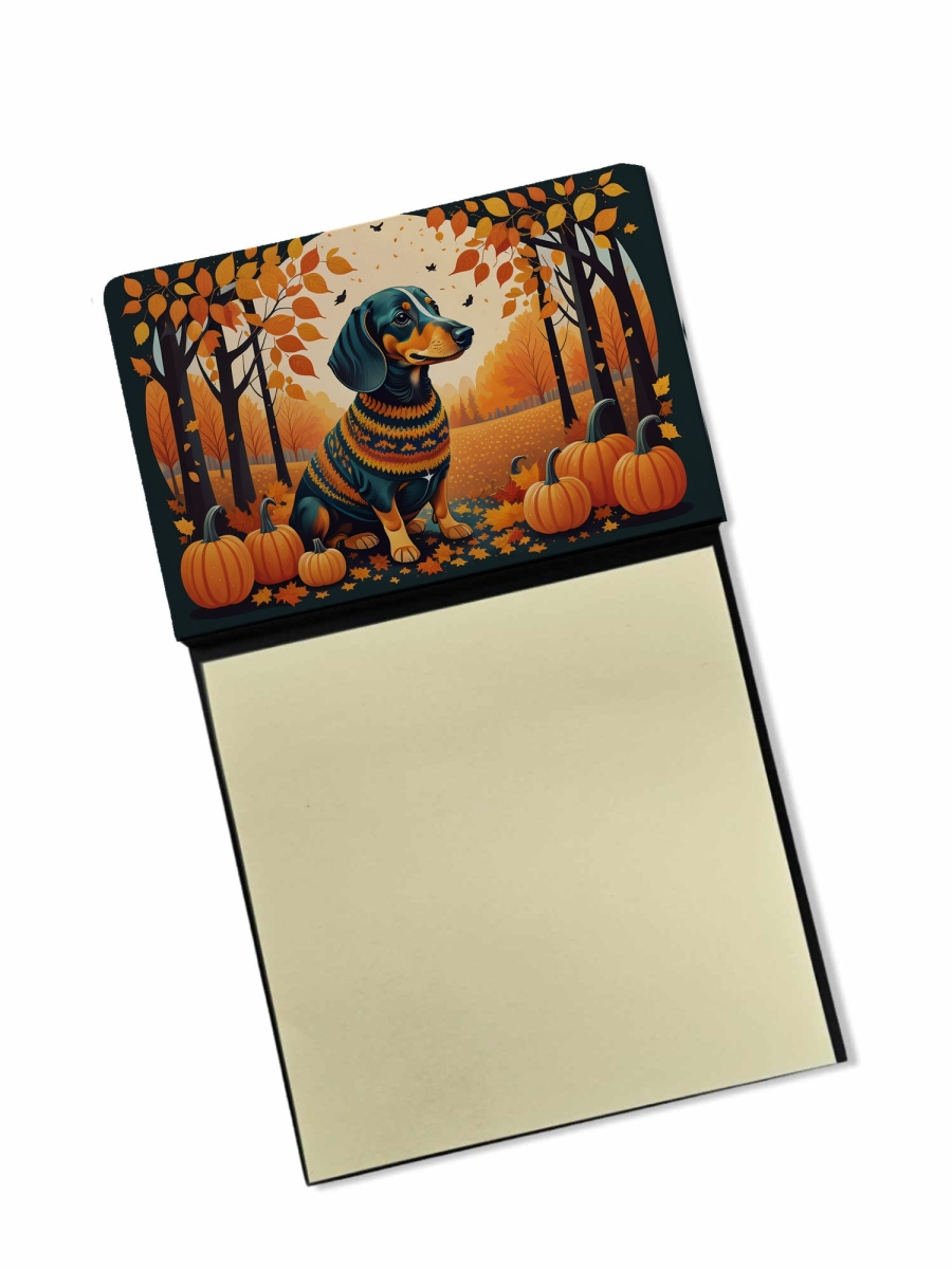 DAC1042SN 5.25 x 3.25 in. Dachshund Fall Sticky Note Holder