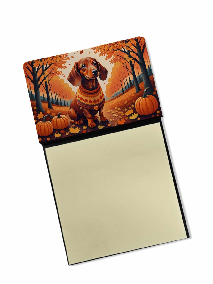 DAC1043SN 5.25 x 3.25 in. Dachshund Fall Sticky Note Holder