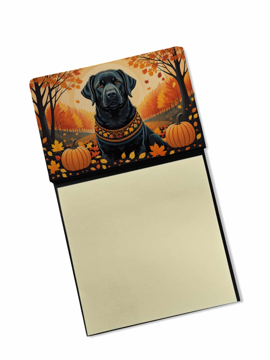 DAC1054SN 5.25 x 3.25 in. Black Labrador Retriever Fall Sticky Note Holder