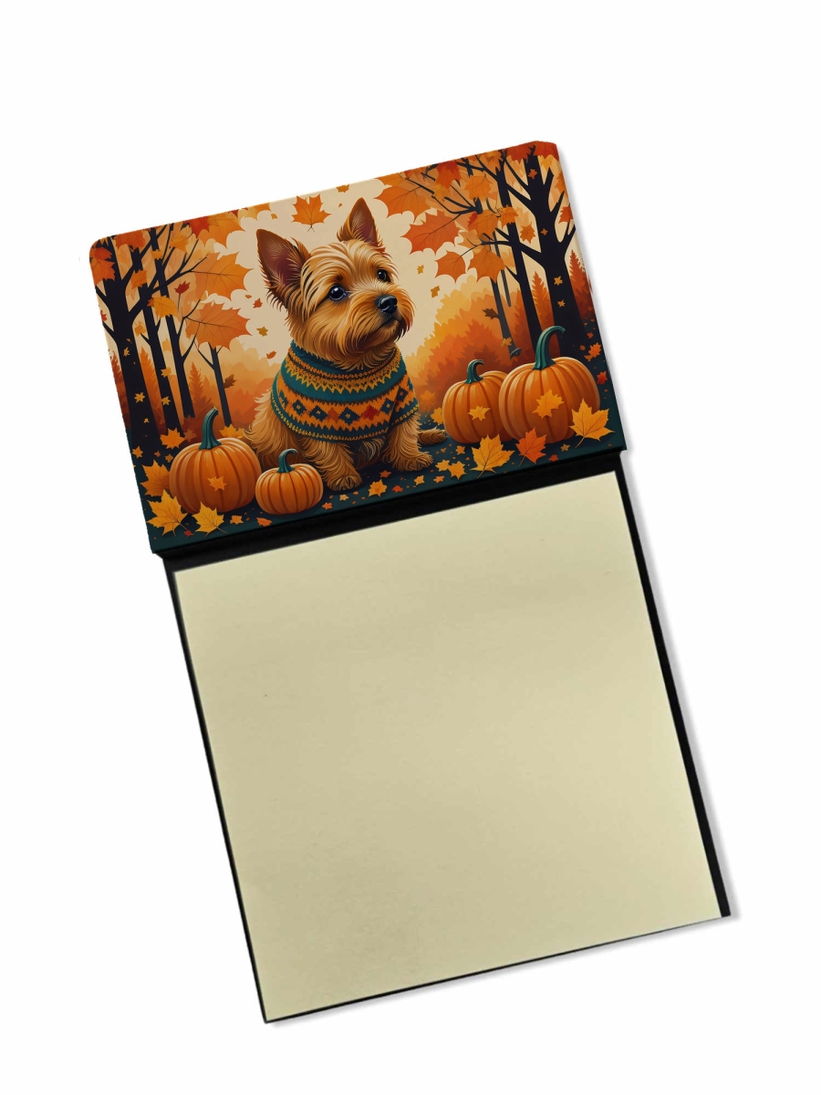 DAC1061SN 5.25 x 3.25 in. Norwich Terrier Fall Sticky Note Holder