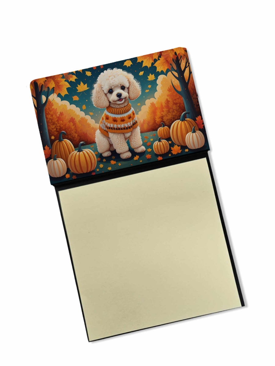 DAC1063SN 5.25 x 3.25 in. Poodle Fall Sticky Note Holder
