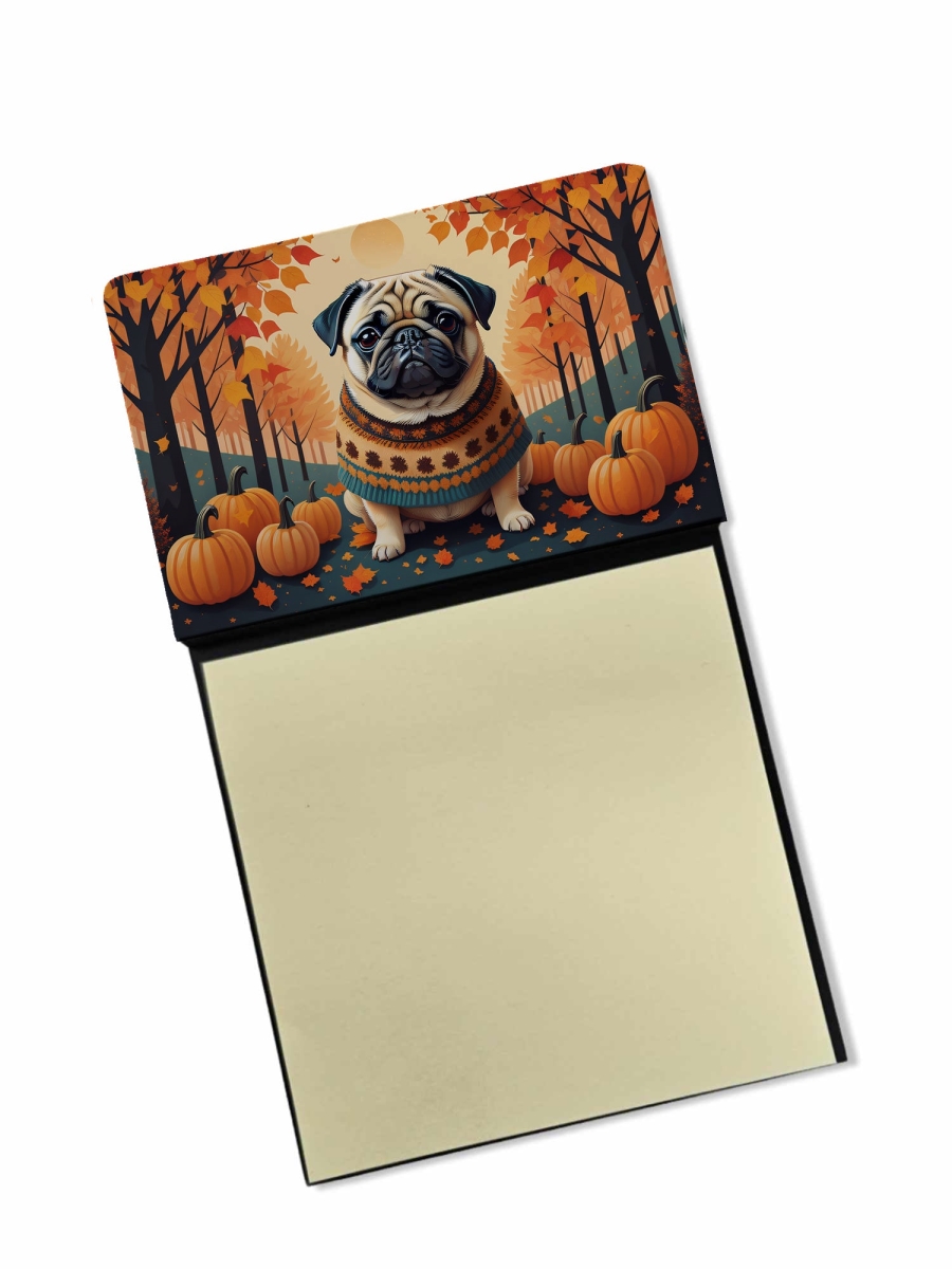 DAC1065SN 5.25 x 3.25 in. Fawn Pug Fall Sticky Note Holder