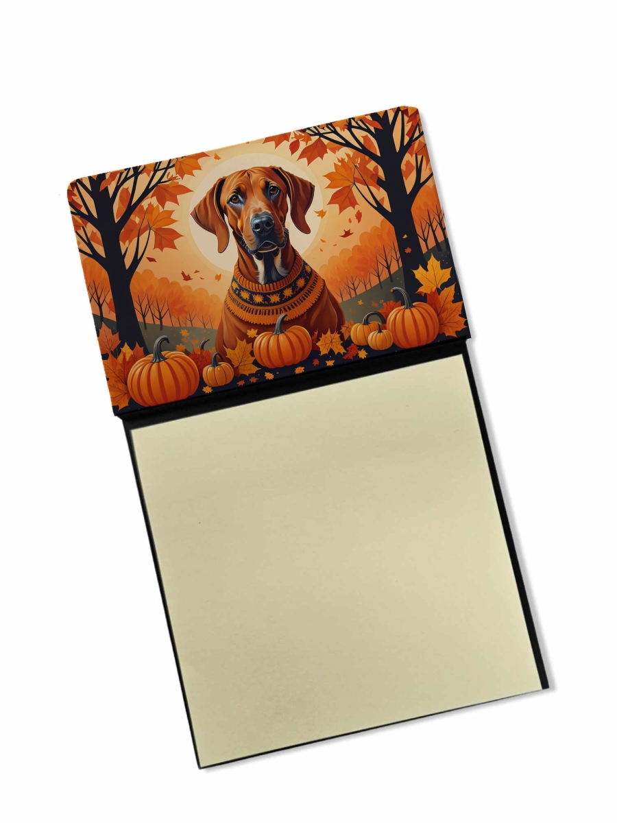 DAC1066SN 5.25 x 3.25 in. Rhodesian Ridgeback Fall Sticky Note Holder