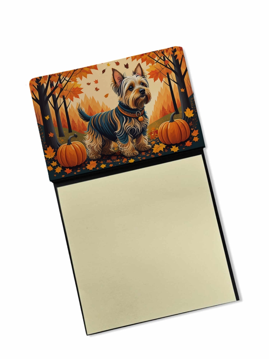 DAC1075SN 5.25 x 3.25 in. Silky Terrier Fall Sticky Note Holder