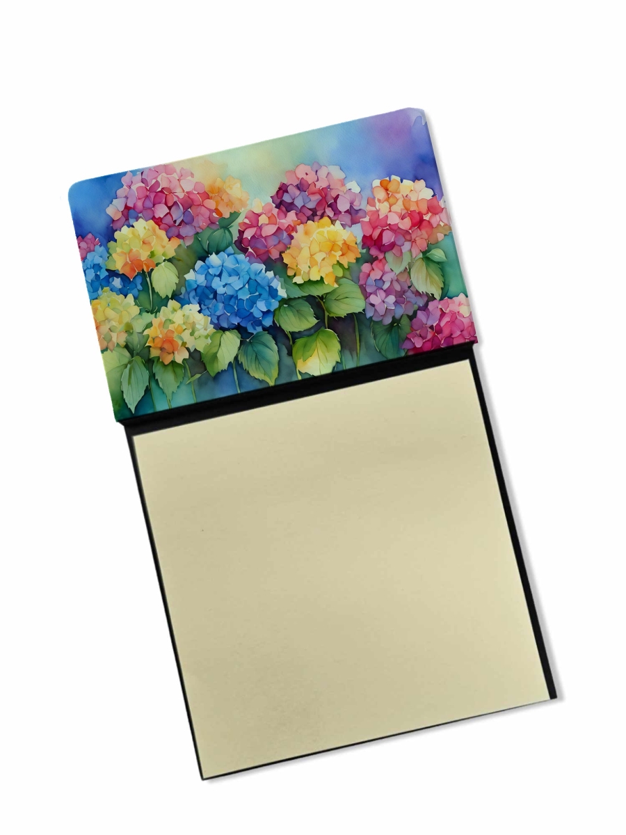 DAC1574SN 5.25 x 3.25 in. Hydrangeas in Watercolor Sticky Note Holder