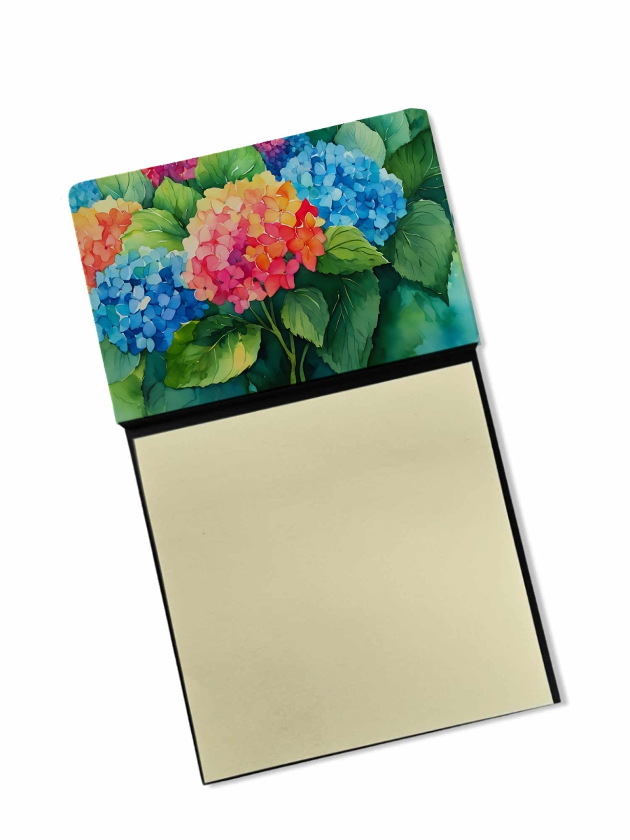 DAC1575SN 5.25 x 3.25 in. Hydrangeas in Watercolor Sticky Note Holder