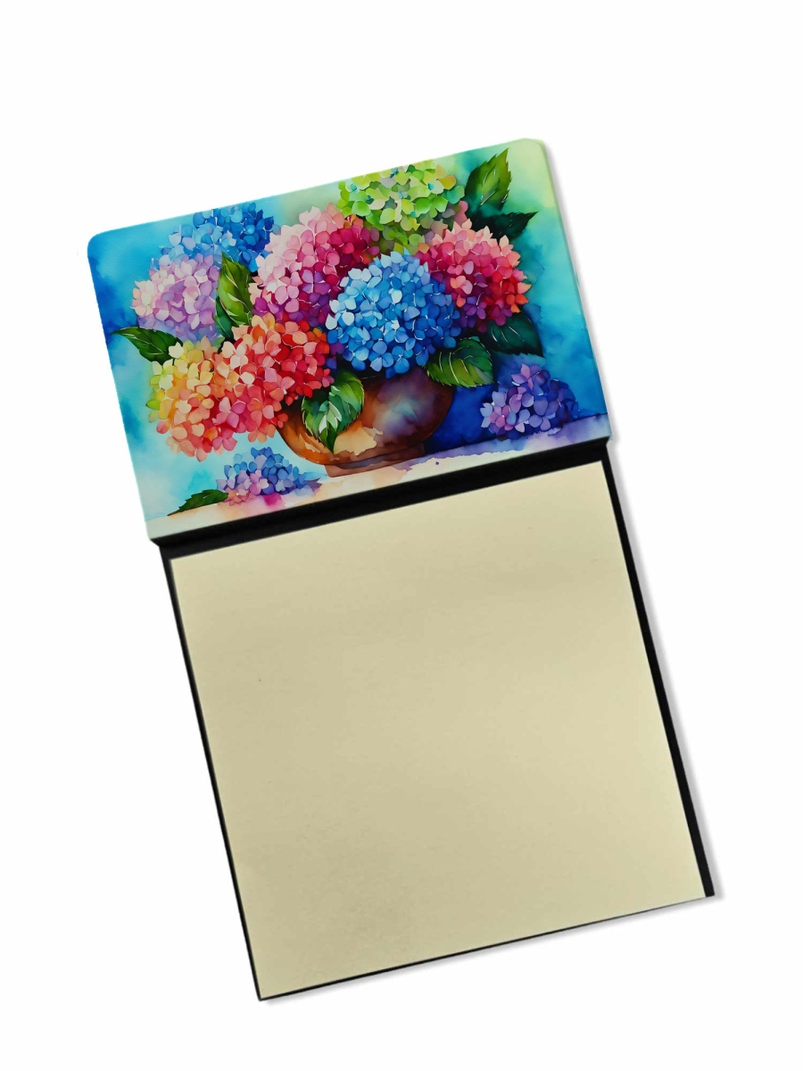 DAC1576SN 5.25 x 3.25 in. Hydrangeas in Watercolor Sticky Note Holder