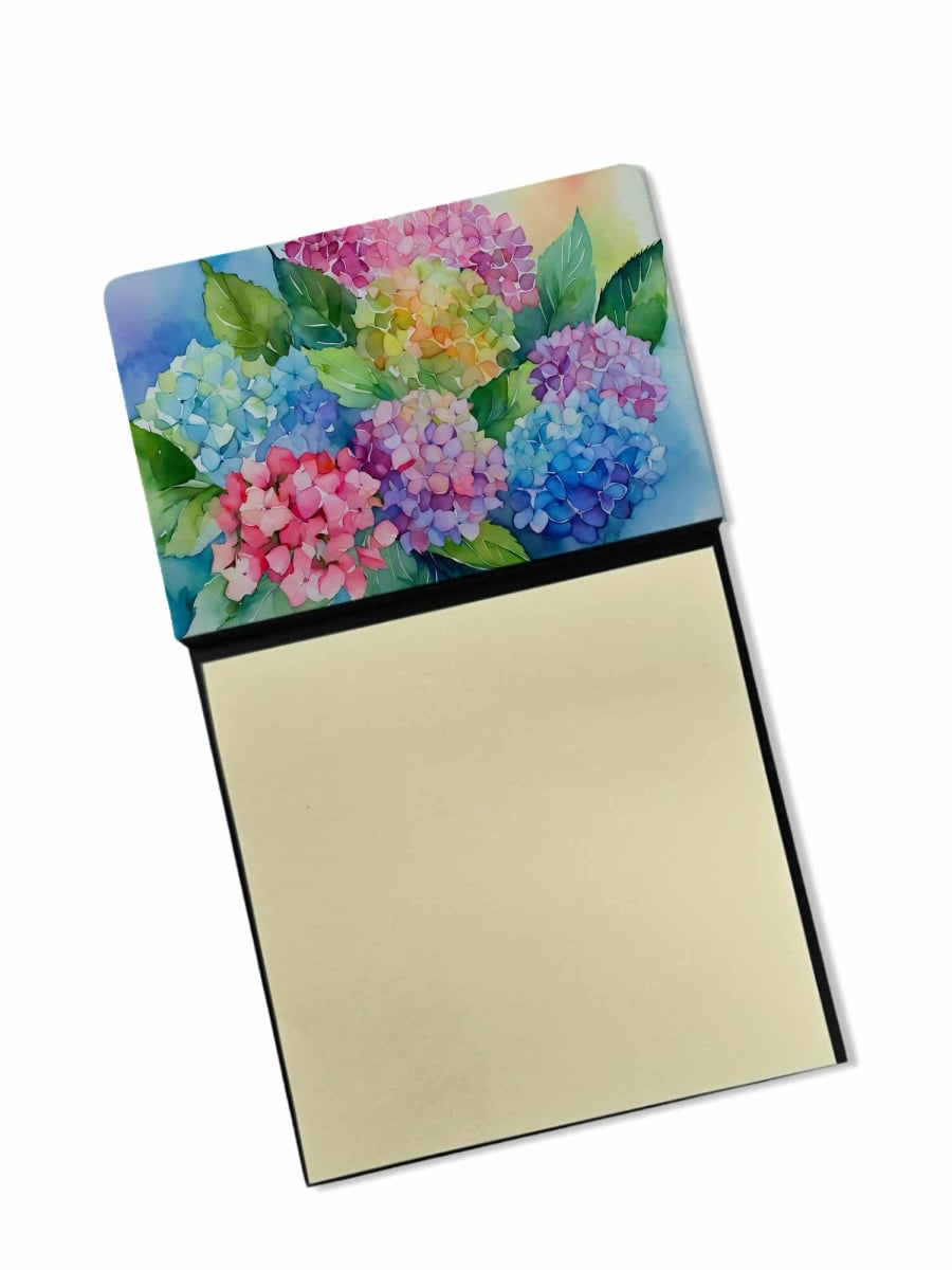 DAC1577SN 5.25 x 3.25 in. Hydrangeas in Watercolor Sticky Note Holder