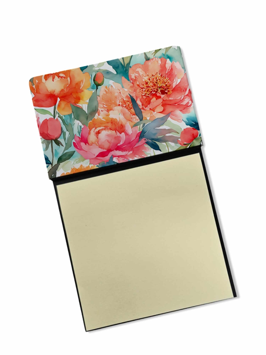 DAC1596SN 5.25 x 3.25 in. Peonies in Watercolor Sticky Note Holder
