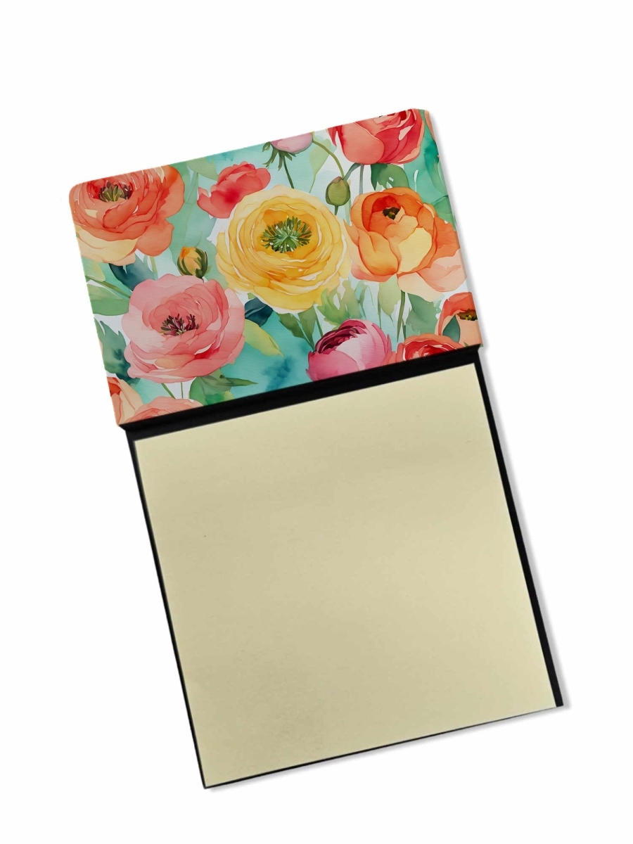 DAC1605SN 5.25 x 3.25 in. Ranunculus in Watercolor Sticky Note Holder