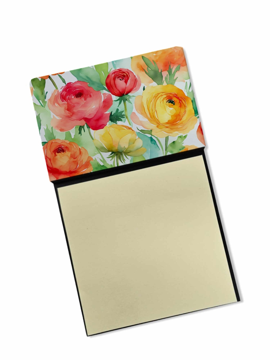 DAC1606SN 5.25 x 3.25 in. Ranunculus in Watercolor Sticky Note Holder