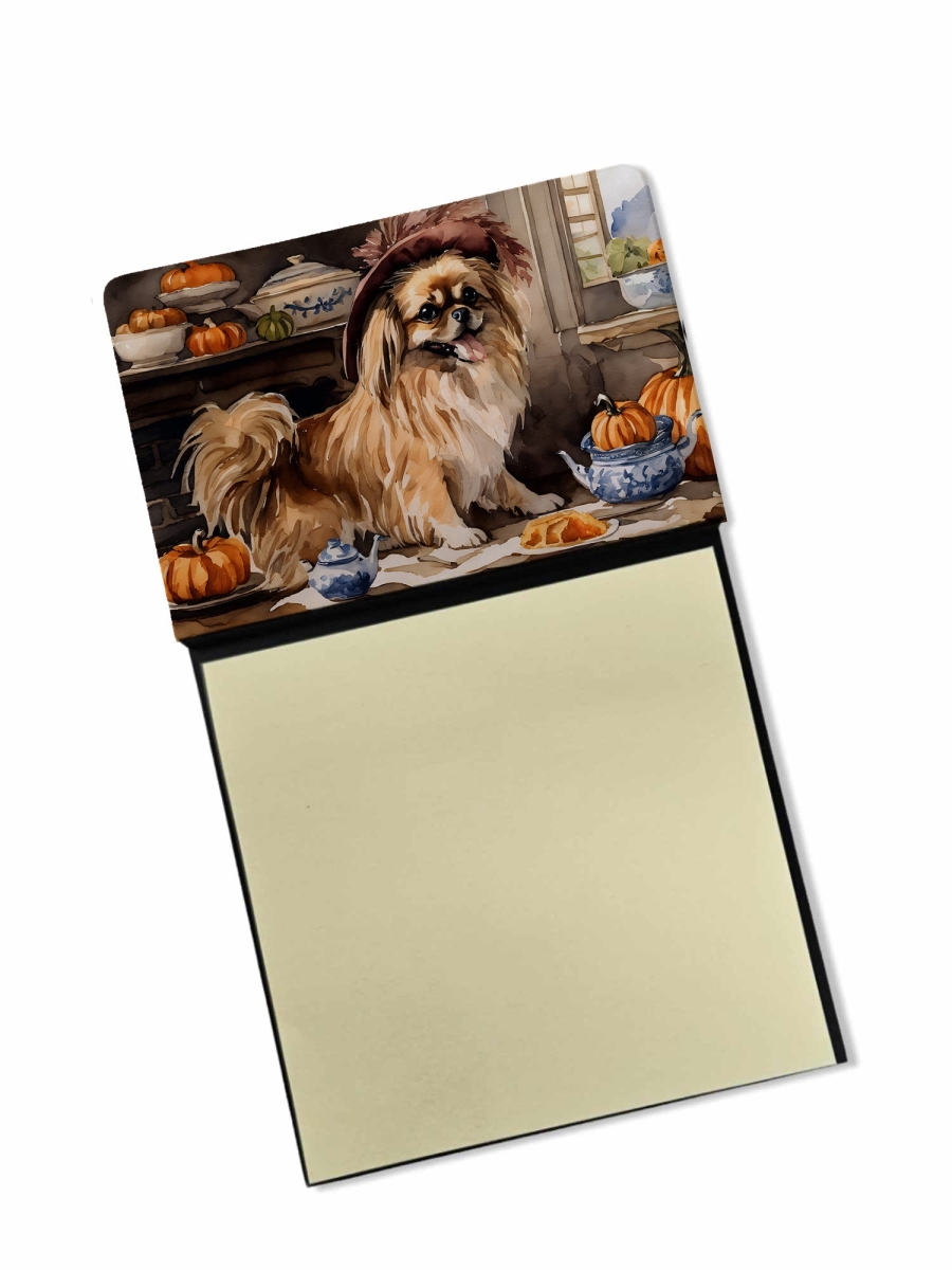 DAC1820SN 5.25 x 3.25 in. Tibetan Spaniel Fall Kitchen Pumpkins Sticky Note Holder