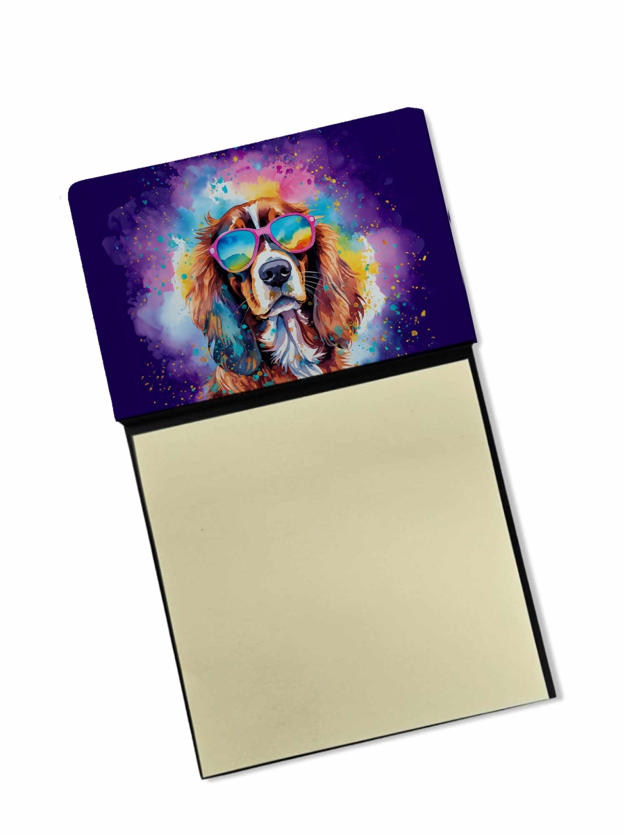 DAC2483SN 5.25 x 3.25 in. Cavalier Spaniel Hippie Dawg Sticky Note Holder