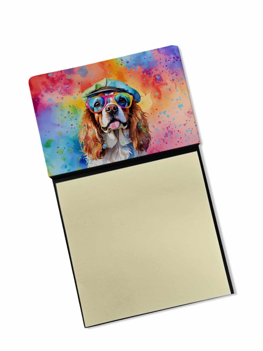 DAC2485SN 5.25 x 3.25 in. Cavalier Spaniel Hippie Dawg Sticky Note Holder