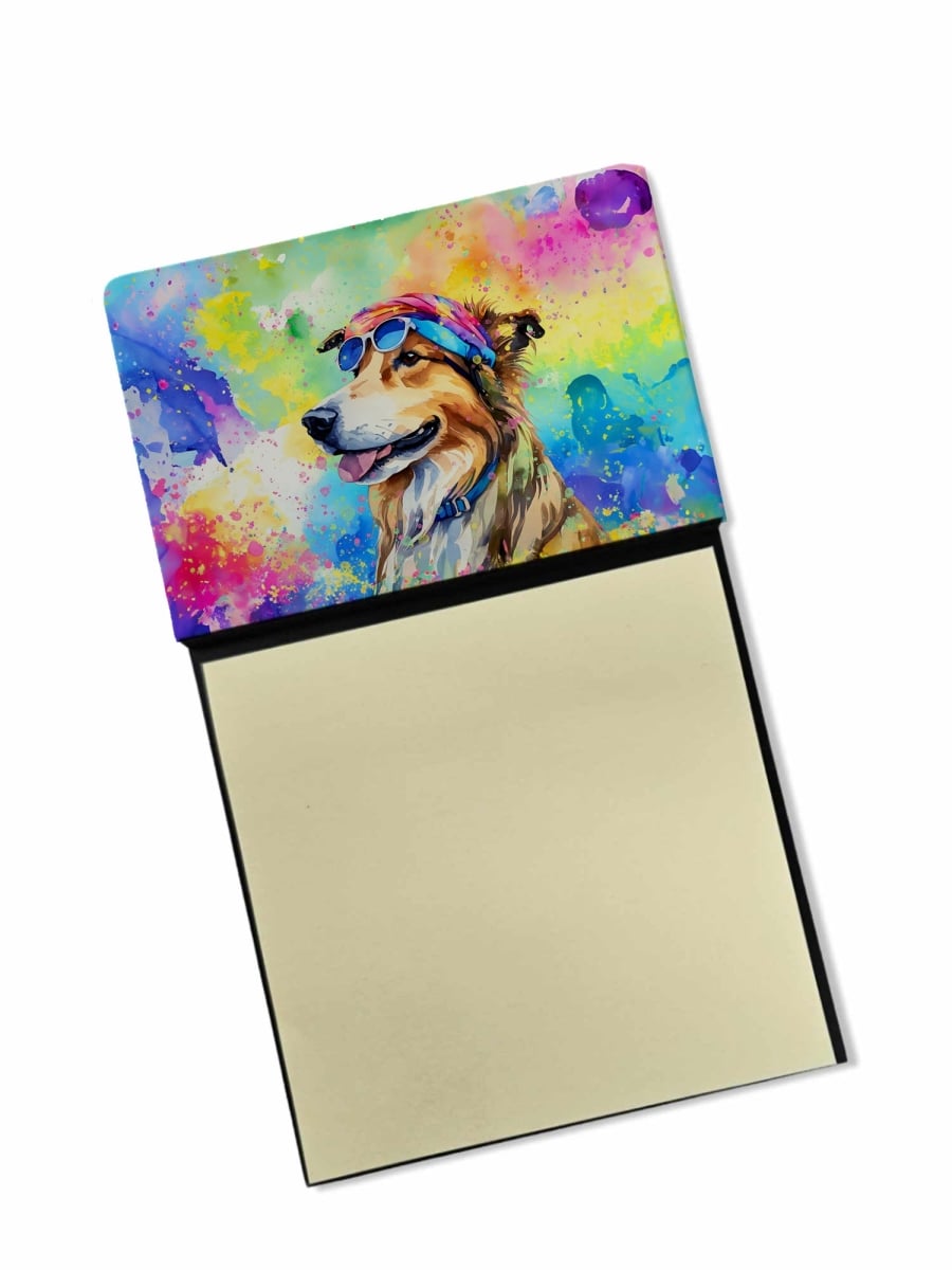 DAC2494SN 5.25 x 3.25 in. Collie Hippie Dawg Sticky Note Holder